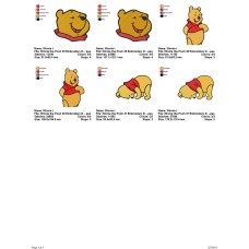 Package 3 Winnie the Pooh 12 Embroidery Designs